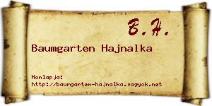 Baumgarten Hajnalka névjegykártya